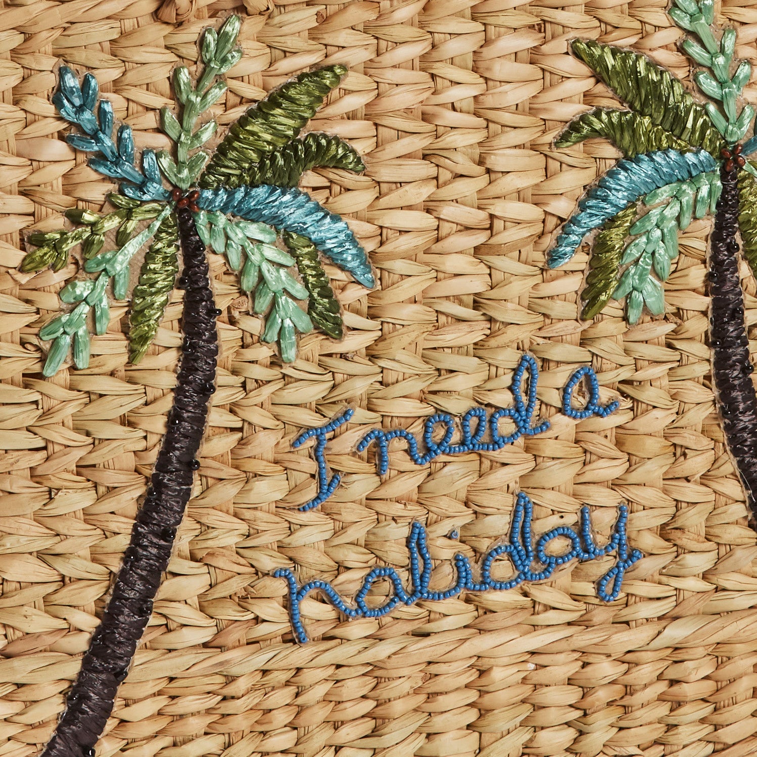 Palm Tree Raffia Basket - Isabel Harris
