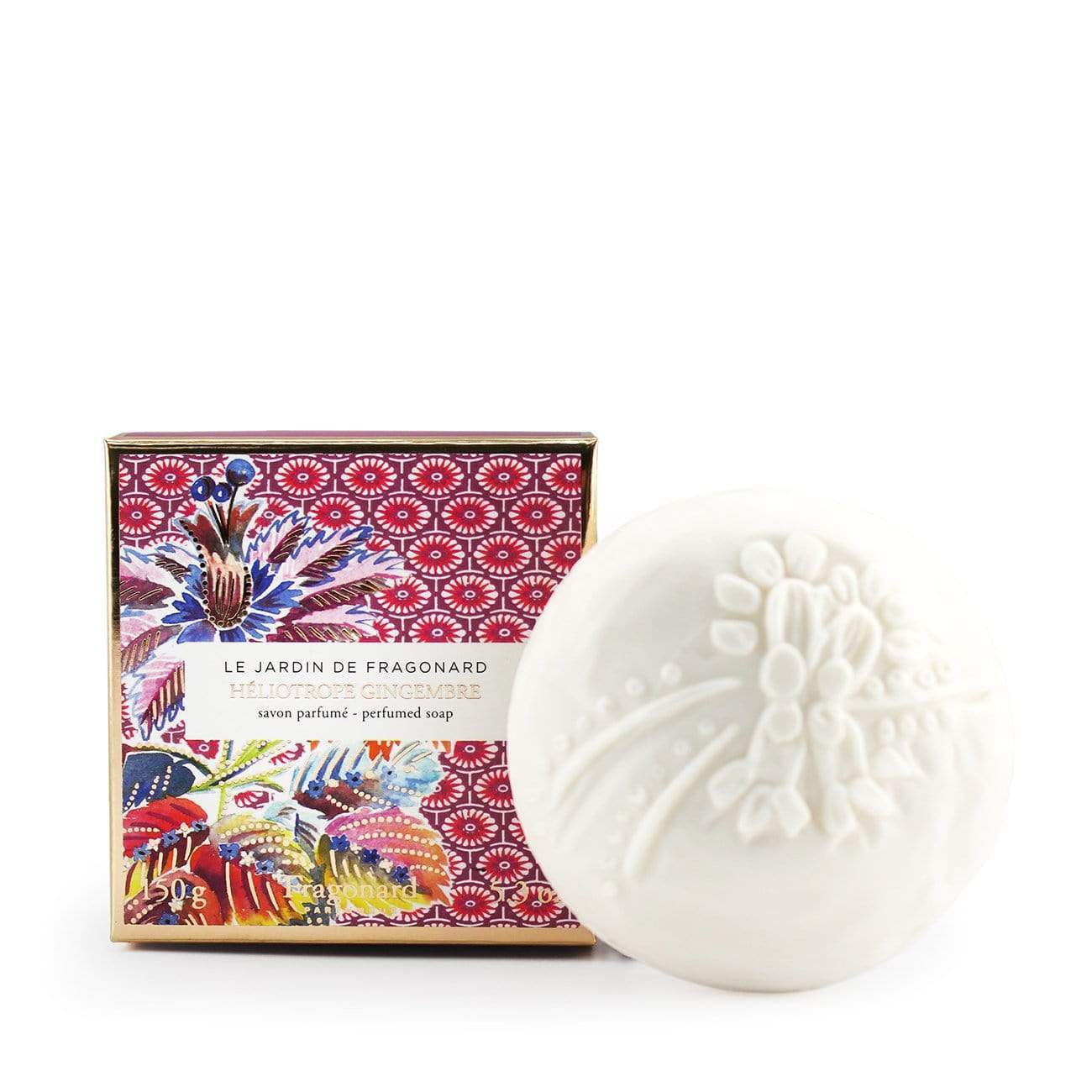 Fragonard Boxed soap - Heliotrope and Ginger 150gm - Isabel Harris
