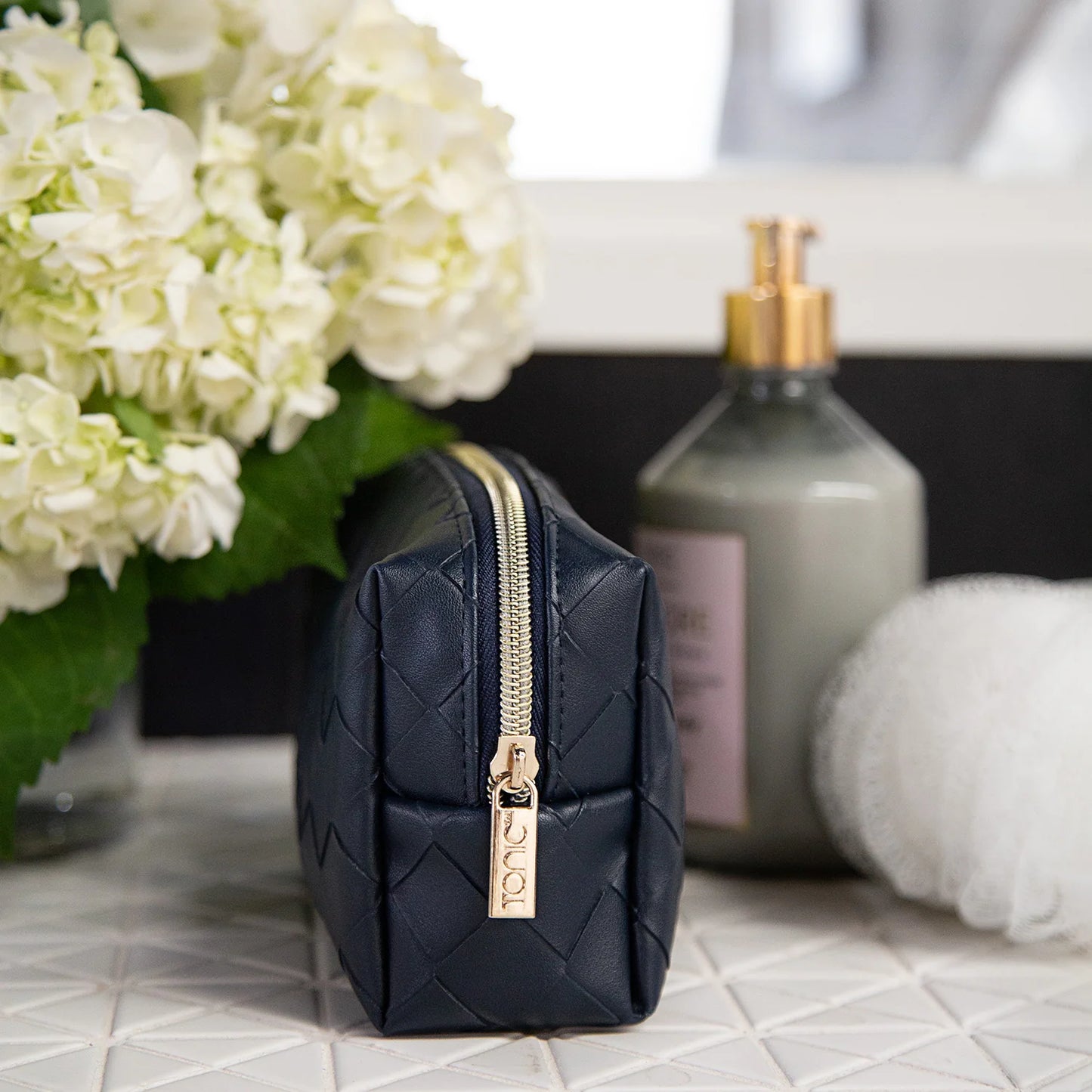 Tonic Beauty Bag - Woven Navy - Small - Isabel Harris