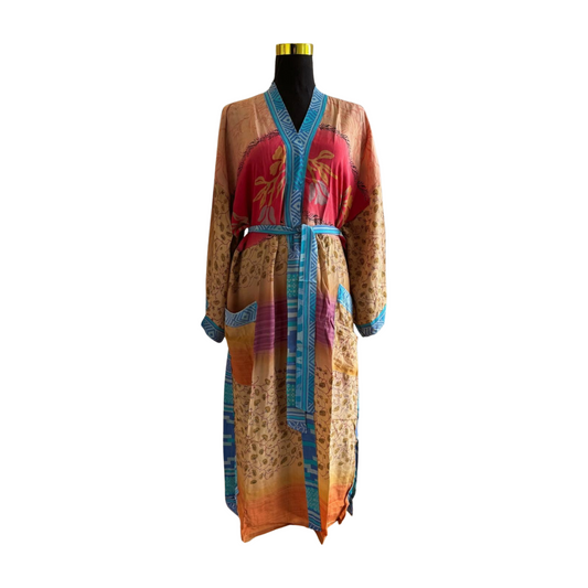 Silk Patchwork Kimono #48 - Isabel Harris