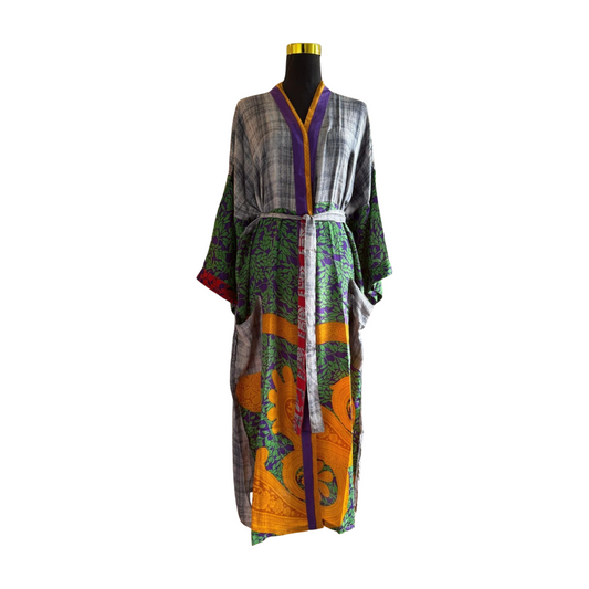 Silk Patchwork Kimono #57 - Isabel Harris