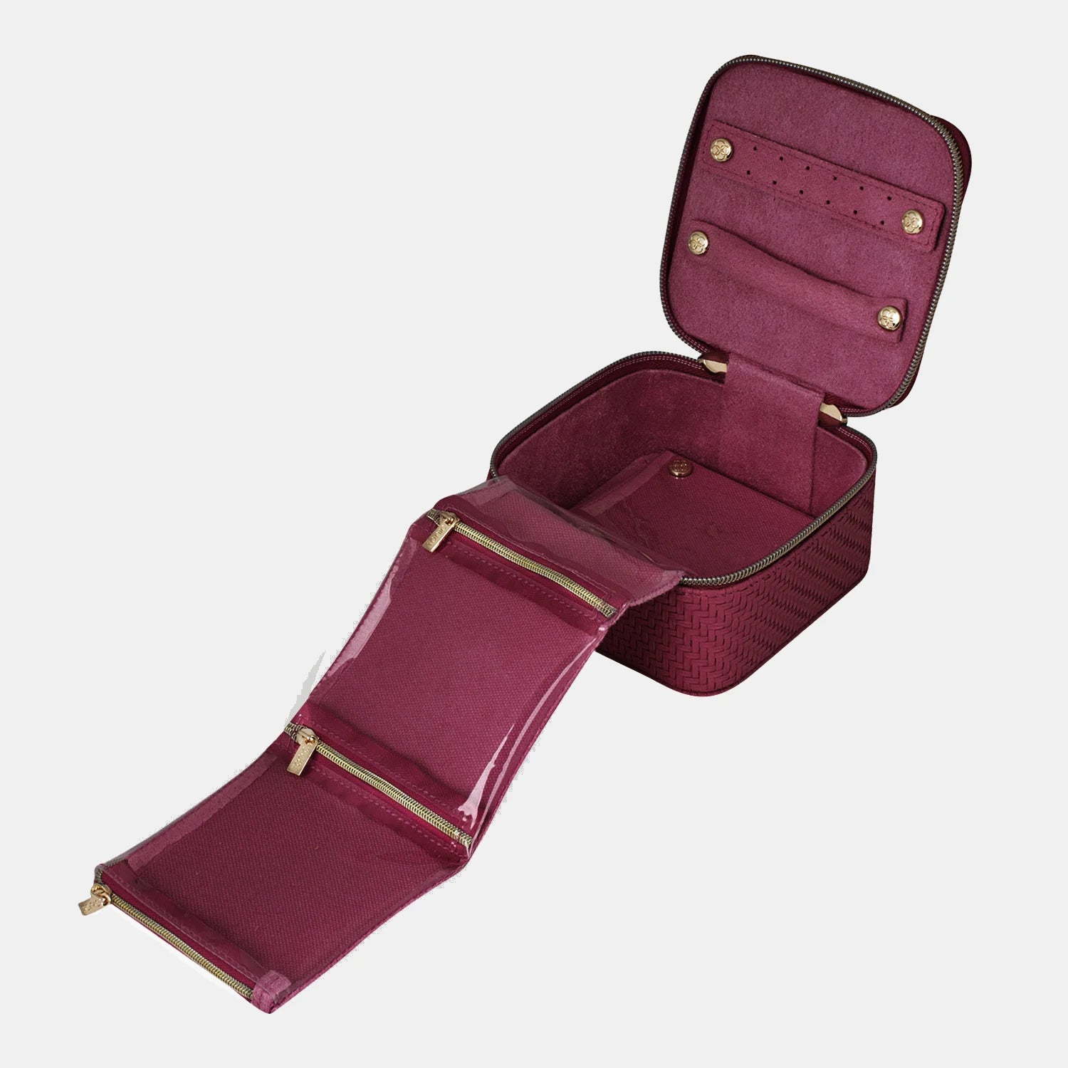 Tonic Jewellery Cube - Herringbone - Plum - Isabel Harris