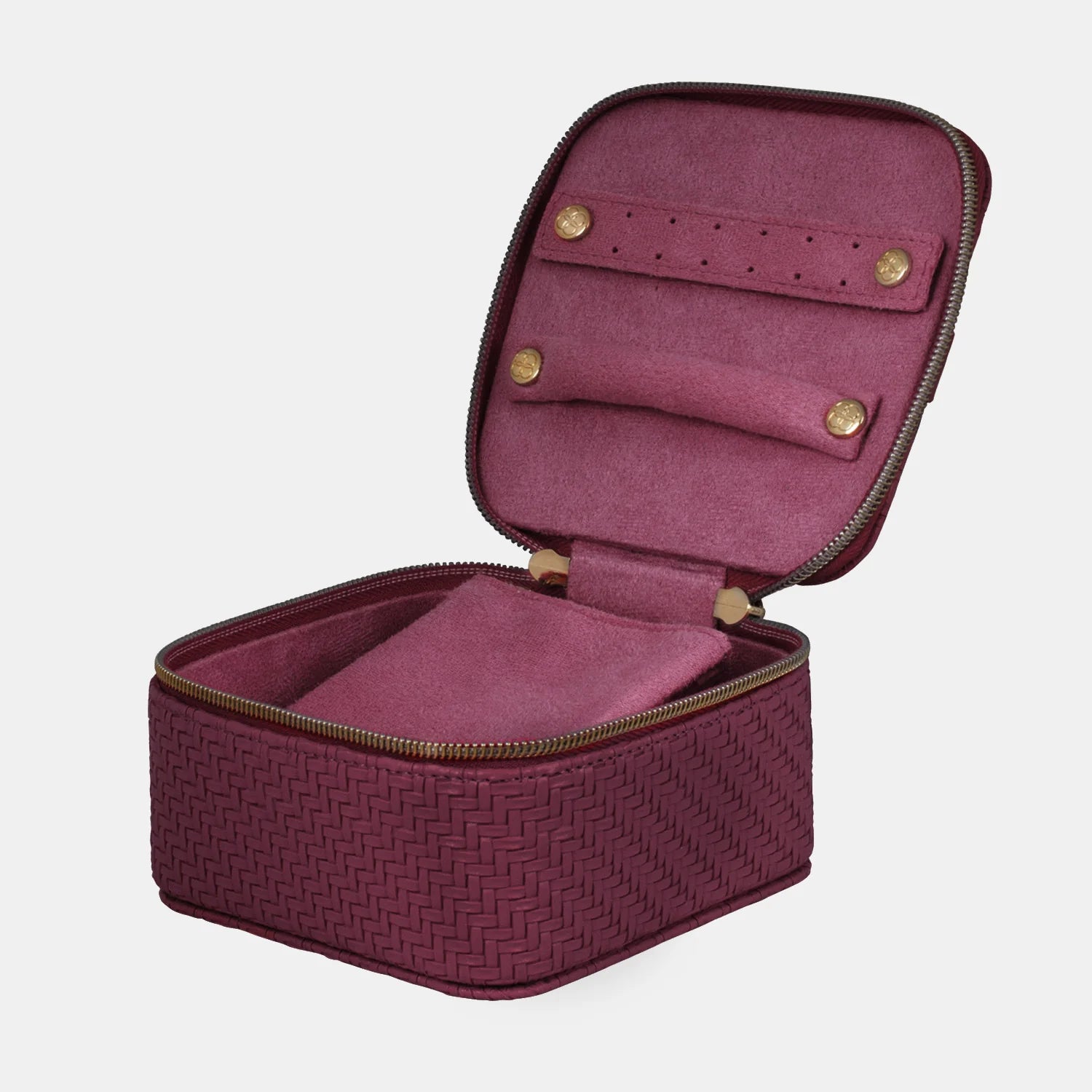 Tonic Jewellery Cube - Herringbone - Plum - Isabel Harris