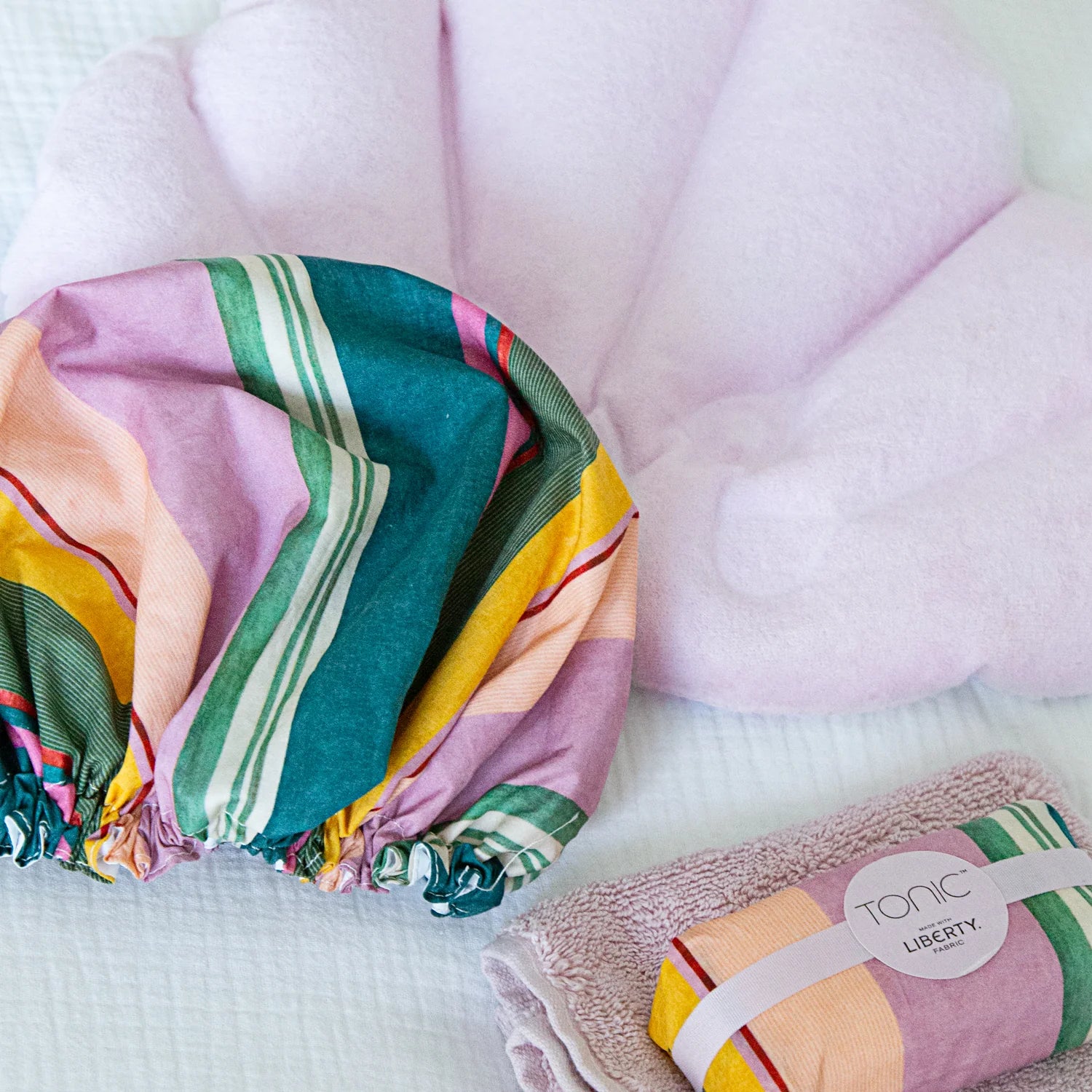 Tonic Shower Cap - Liberty - Gelato Stripe - Isabel Harris