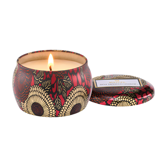 Voluspa Candle Goji & Tarocco Orange Mini Tin - Isabel Harris