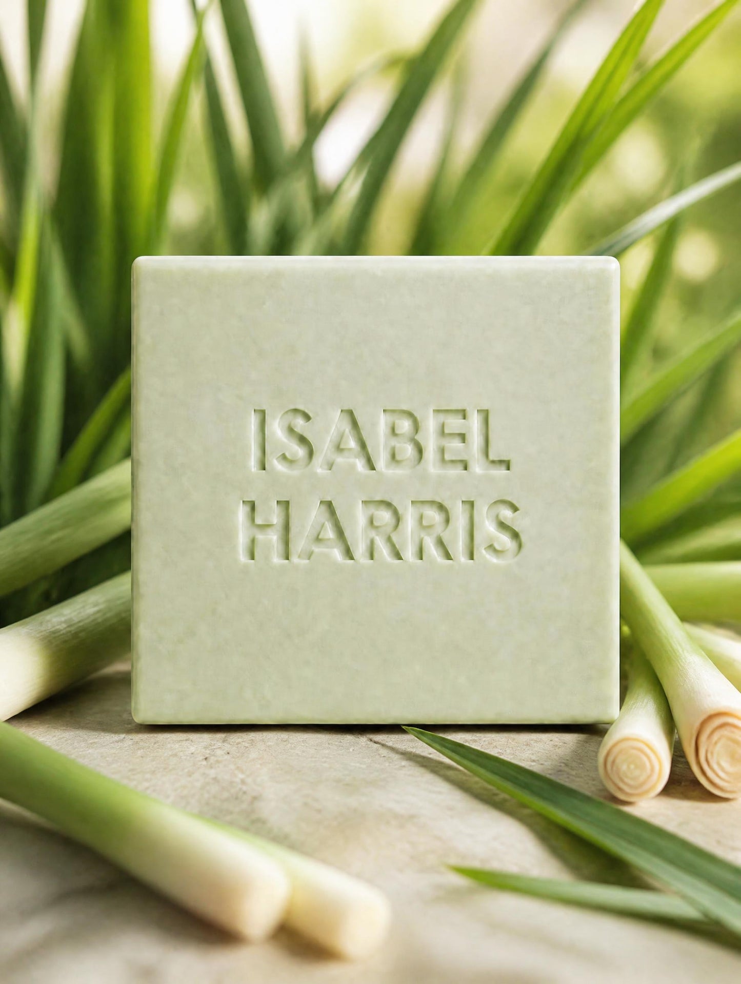 Isabel Harris Lemongrass & Frangipani 4 Bar Soap Pack - unwrapped
