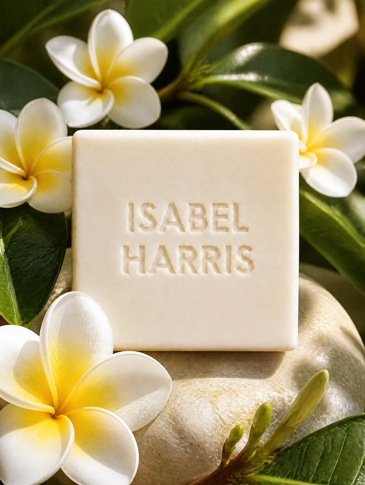Isabel Harris Lemongrass & Frangipani 4 Bar Soap Pack - unwrapped