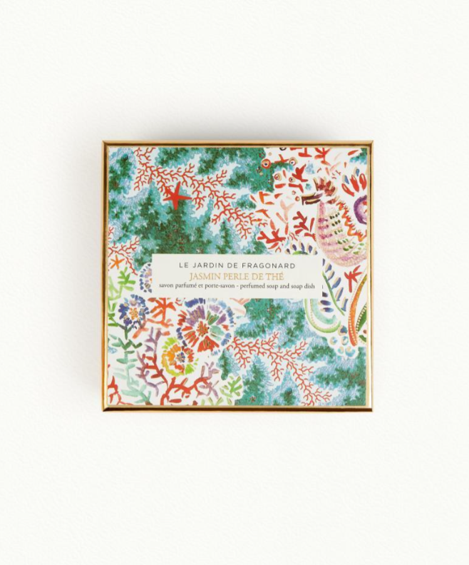 Fragonard Jasmin Perle de The Soap & Dish Set