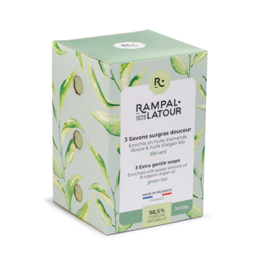 Rampal Latour Boxed Soap - The Vert - 3 x 125g - Isabel Harris