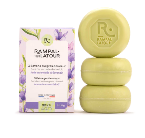 Rampal Latour Boxed Soap - Fleurs de Lavande - 3 x 125g - Isabel Harris