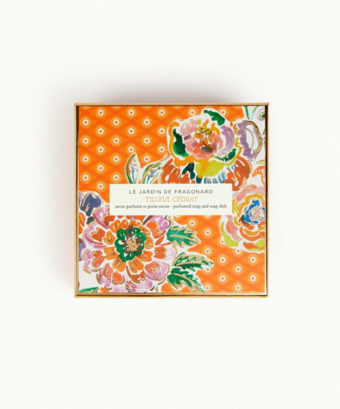 Fragonard Tilleul Cedrat Soap & Dish Set