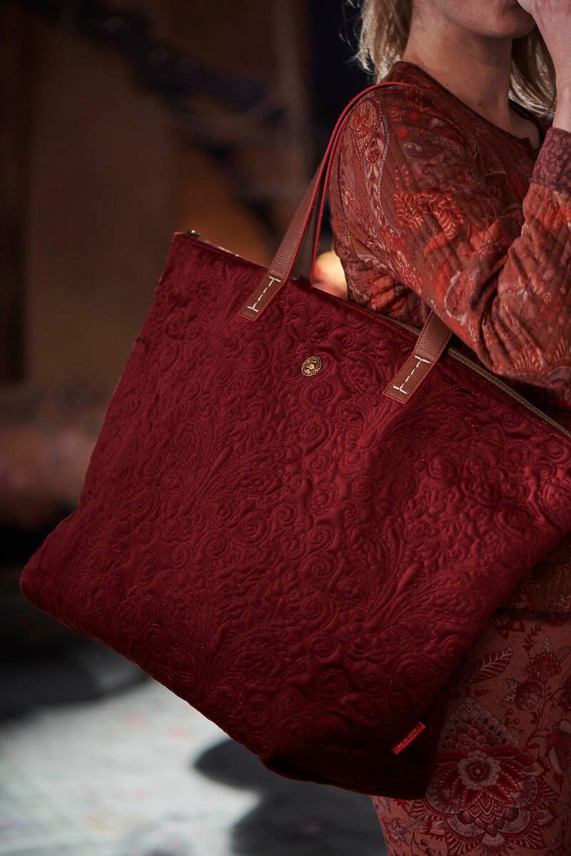 Pip Studio Quiltey Days Tote Bag - Red - Isabel Harris