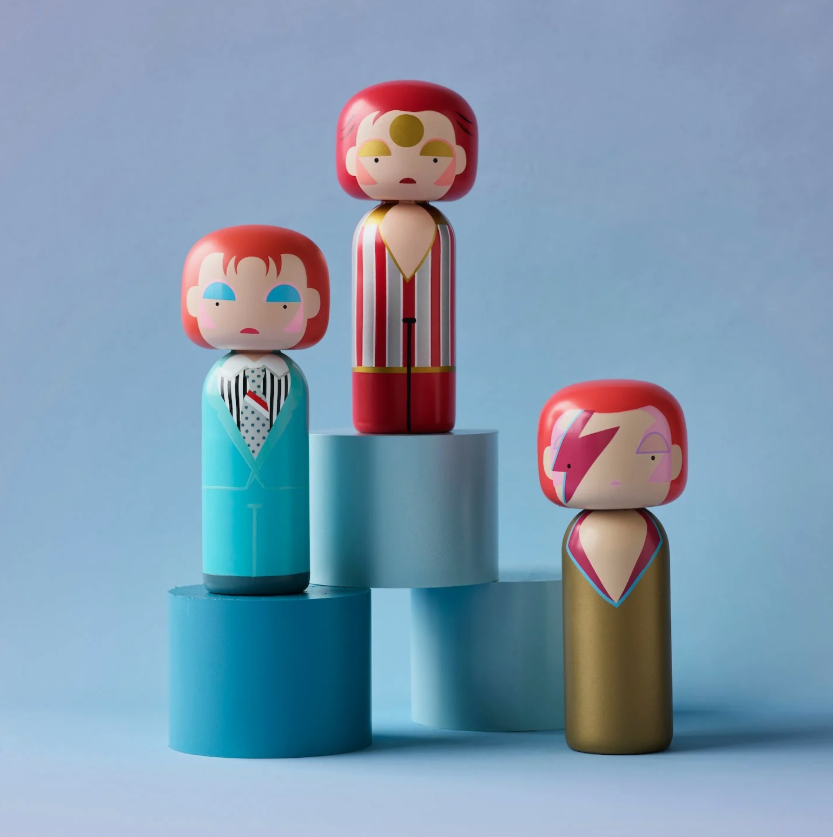 Lucie Kaas Designer Kokeshi - Ziggy Stardust