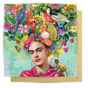 Greeting Card - Frida with Monkey - Isabel Harris