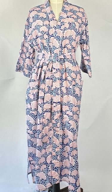 Full Length Yellow Women Hippie Cotton Block Printed Bathrobe Dressing Gown,  Size: Medium at Rs 750/piece in Jaipur