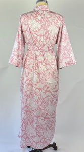 Cotton Dressing Gown - Pink Floral Paisley Print - Isabel Harris